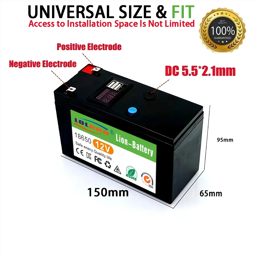 12V 120Ah LiFeP04 batterij Deep Cycle lithiumbatterij 30A BMS 6000+ cycli Perfect voor Solar Fishfinder Power Wheel Boat Home RV