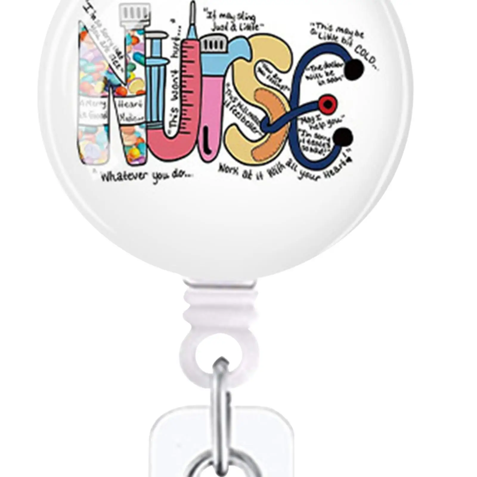 بكرة شارة قابلة للسحب مع مشبك تمساح ، حبل ، حامل شارة ، حزام حقيبة ظهر ، حقيبة يد ، هدية أسبوع للممرضات ، رجال ونساء ، 25.59