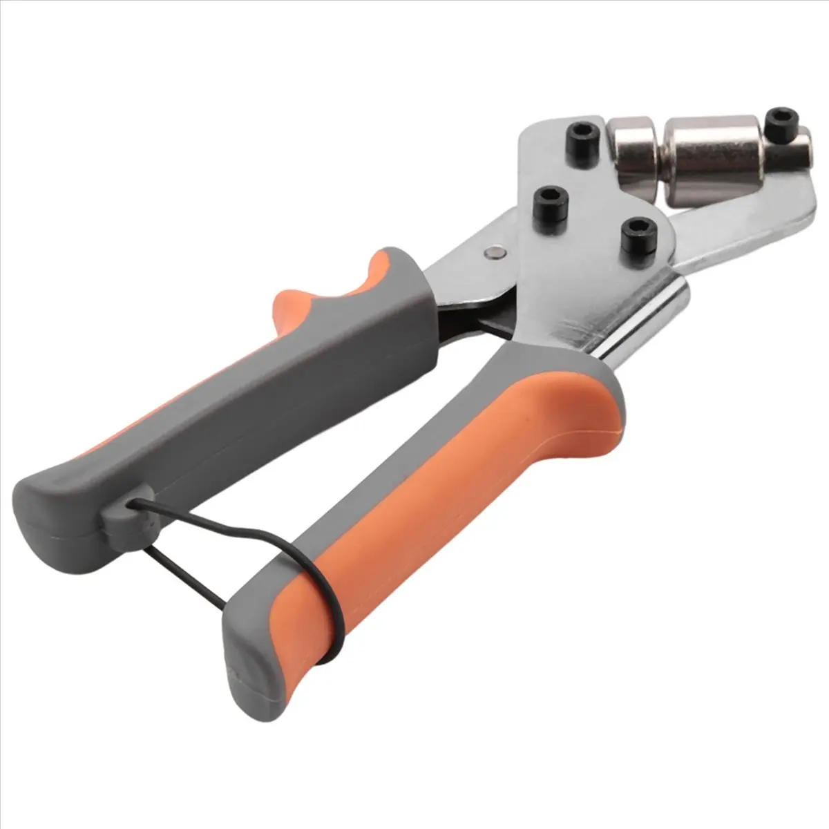 A50U Grommet Tool Kit with 10mm Eyelets Manual Machine Press Handheld Plier Metal Grommet for Leather Belt Clothes Craft Flag