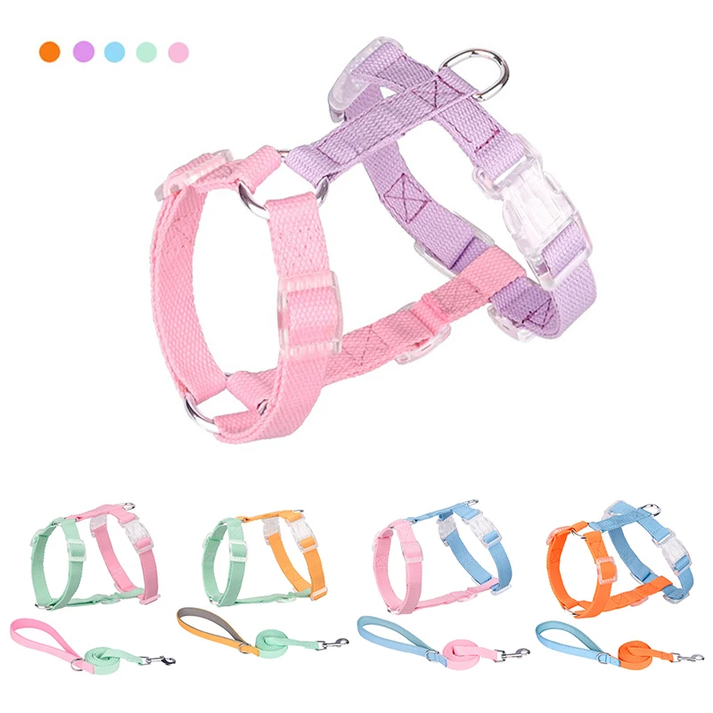 

Dog Harness Leash Set No Pull Adjustable Fashion Pet Harness Vest For Small Large Dogs French Bulldog Walking Lead Leash