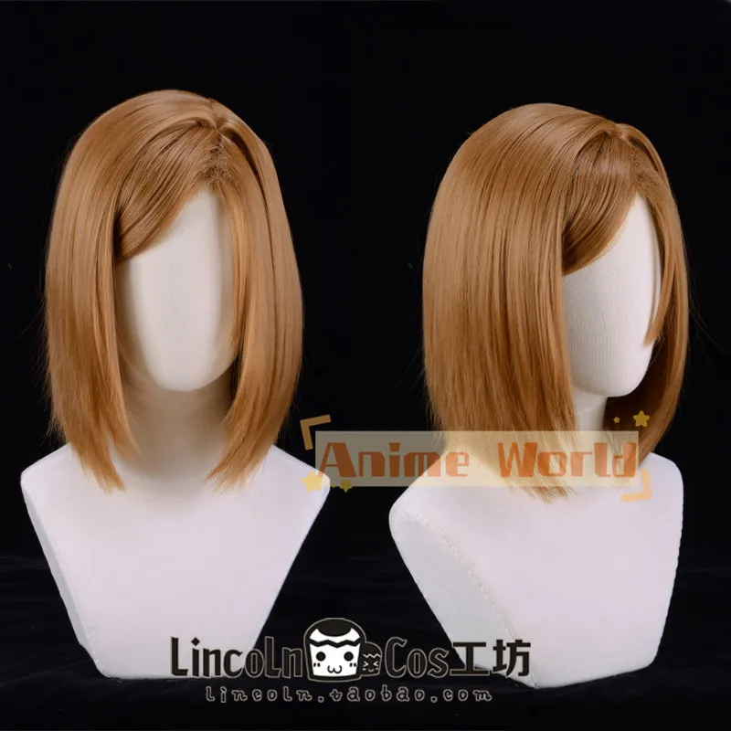 Anime Kugisaki Nobara Cosplay Wig Halloween Carnival Party Props Synthetic Hair Heat Resistant Fiber + Wig Cap