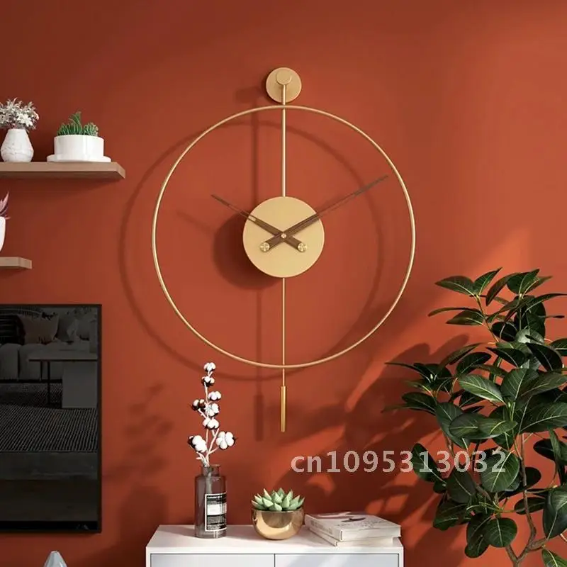 

Large Wall Clock Nordic Modern Design Spanish Home Living Wall Big Minimalism Room Decoration Clock Size Watchs Crafts Mute