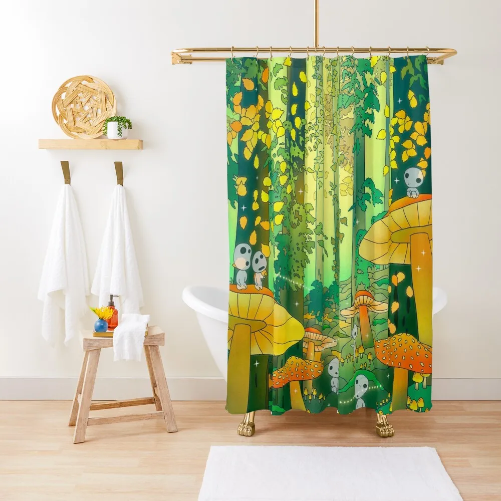 

Enchanted Shower Curtain In The Bathroom Shower Set For Bathroom Anime Bathroom Curtain