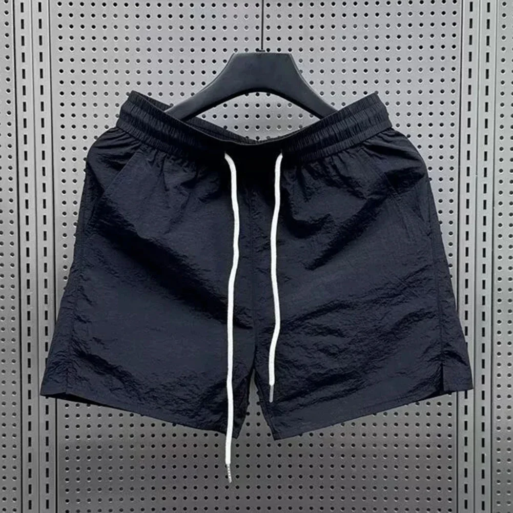 

Mens Summer Solid Loose Straight Shorts Fashion Sports Casual Five Point Pants