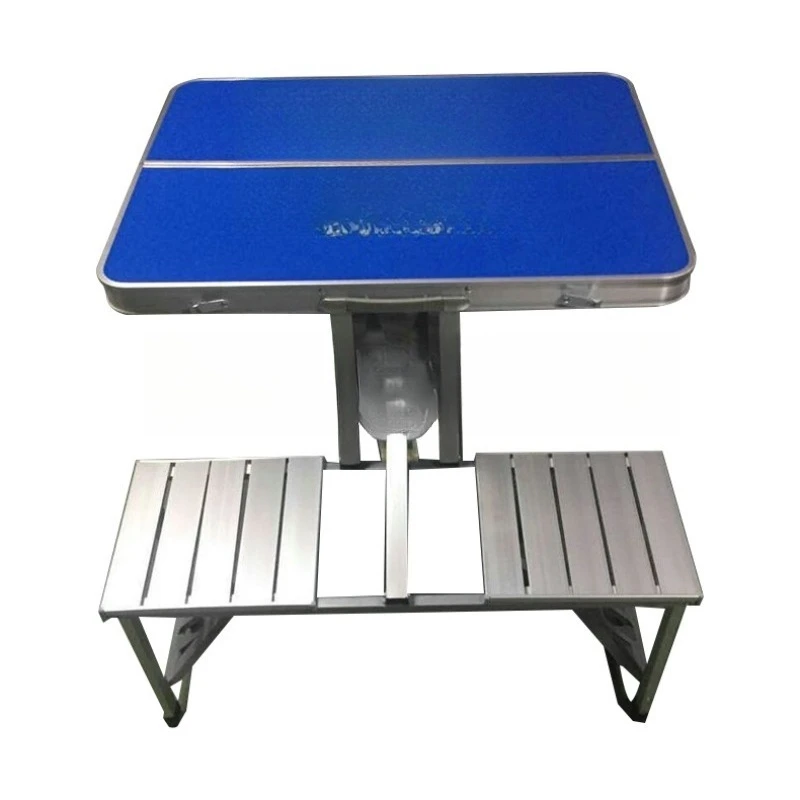 Outdoor rectangular commercial stall table, camping aluminum alloy tables and chairs