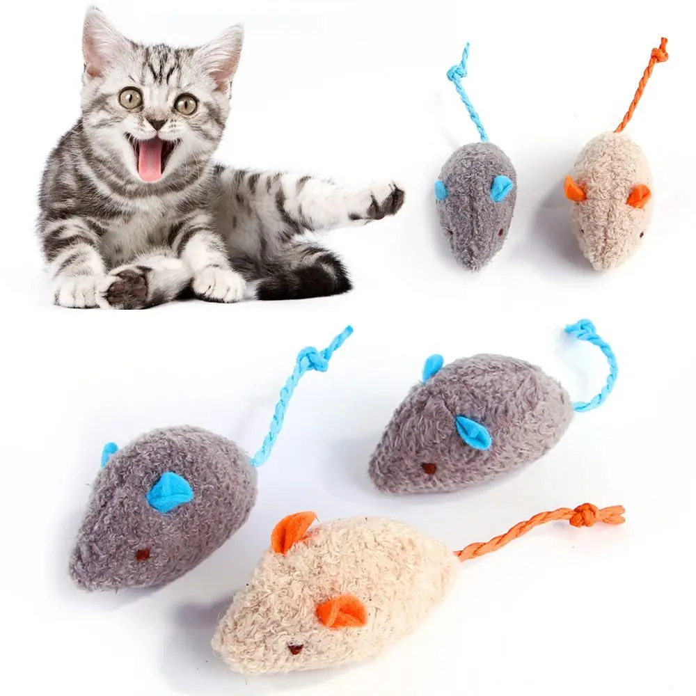 

2pcs Random Color Soft for Kitten Interactive Simulated Mouse Catnip Fake Mice Cats Training