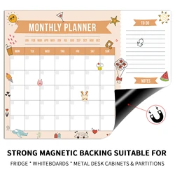 Magnetic Weekly Schedule Memo Easy to Erase Refrigerator Whiteboard Sticker Menu Children's Drawing Board 4 Color Pen 1 Eraser