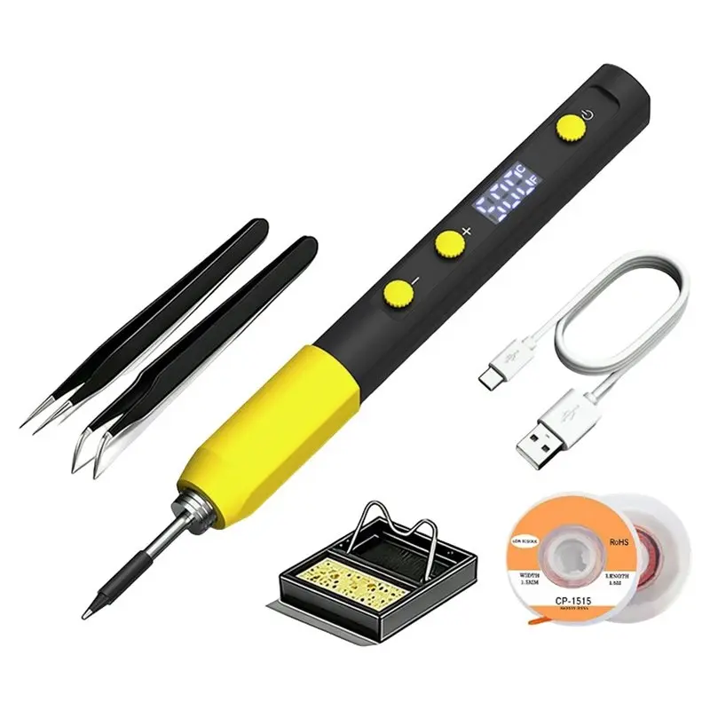 AB33-Professional-Grade USB Soldering Iron With A Digital Temperature Range Of 200- 500°C For PCB Repair