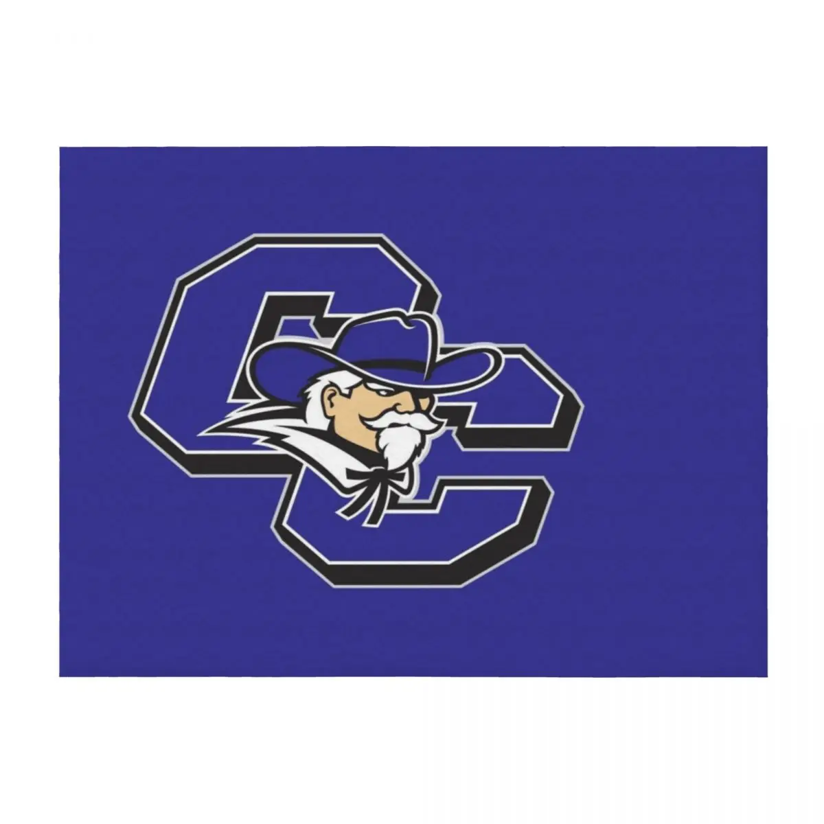 

Curry College Colonels Throw Blanket Hairy Flannel Fabric Bed covers Blankets