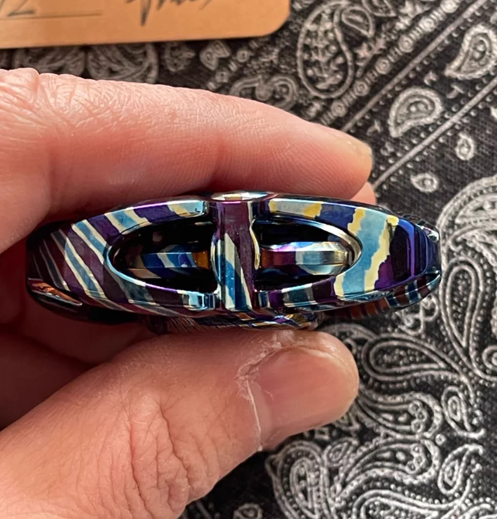 Used EDC TMAX timascus LUXE spinner Fingertip gyroscope Decompression toys