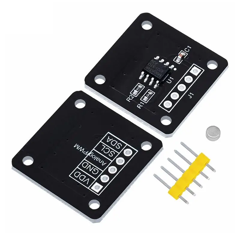 1/2/3 Stück Messsensormodul MT6701 Magnetischer Encoder Magnetischer Induktionswinkel 14bit Hohe Präzision