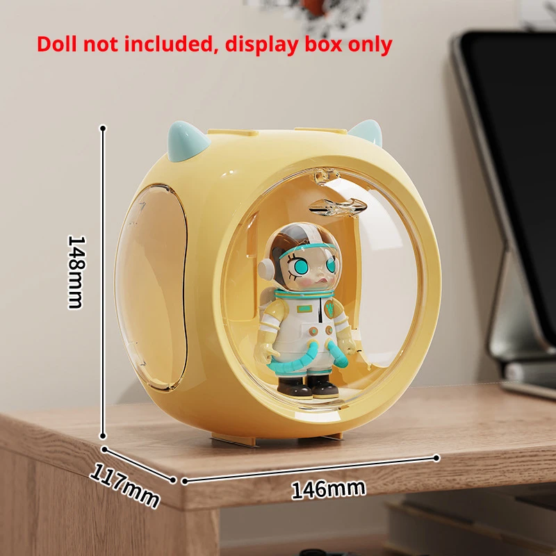 

Wall Mounted/Desk Space Capsule Display Cabinet Blind Box Display Rack for Labubu DIY Figure Doll Storage Box for Collector