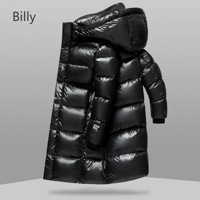 Winter Down Jacket Men Winter Coat Men 2024 Black Gold Black Warrior Long Down Jacket Hooded Jackets Duck Down Male Padding