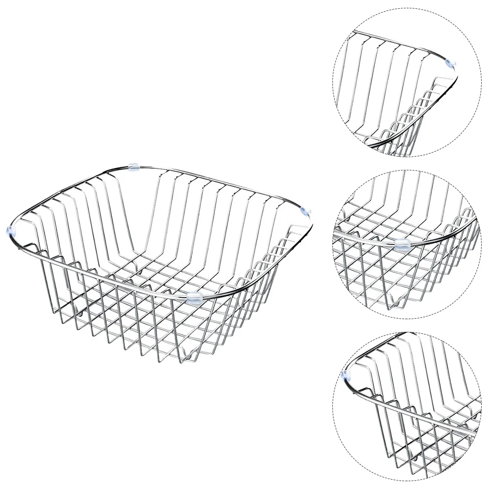 

Sink Drainer Draining Basket Kitchen Utensils Holder Storage Organizer Stainless Steel Supplies