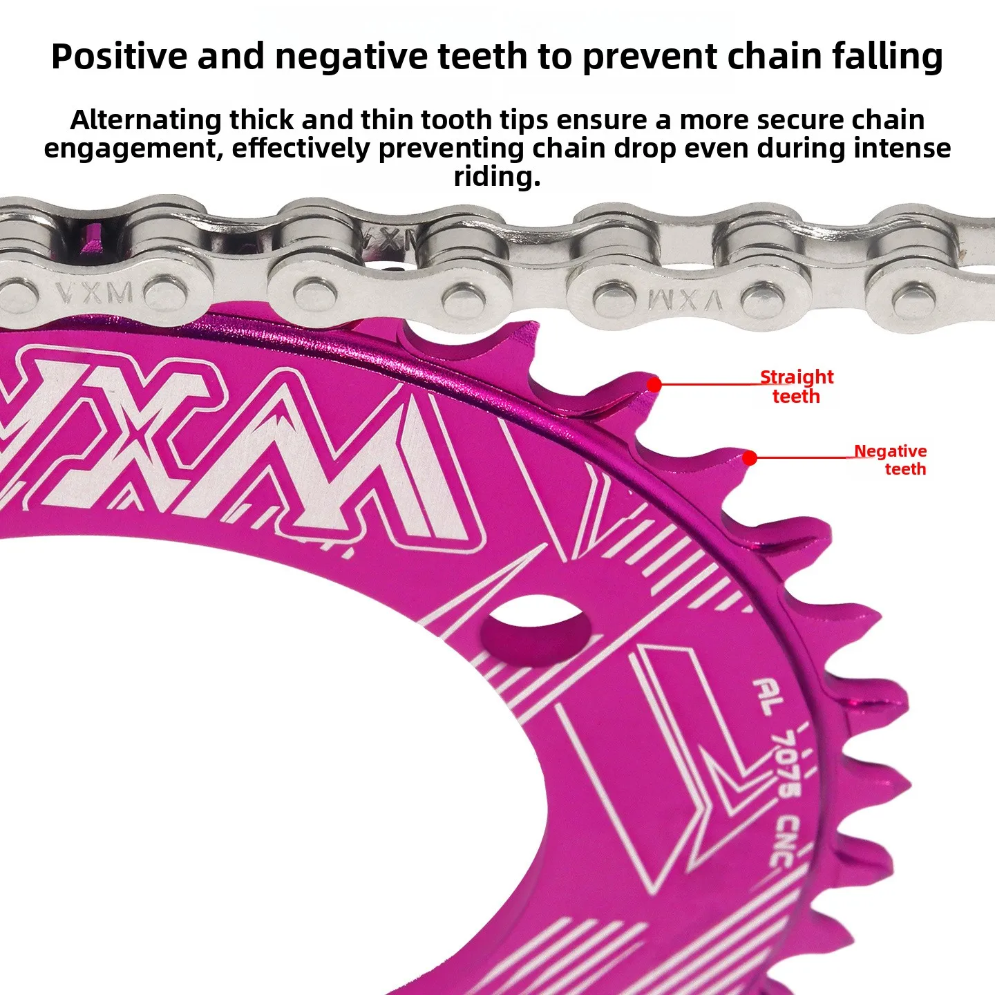 الدراجة الجبلية 7075 عجلة سلسلة ذات أسنان إيجابية وسلبية 104BCD قرص واحد مغلق 32T، 34T، 36T38 ضرس معدل للأسنان #3