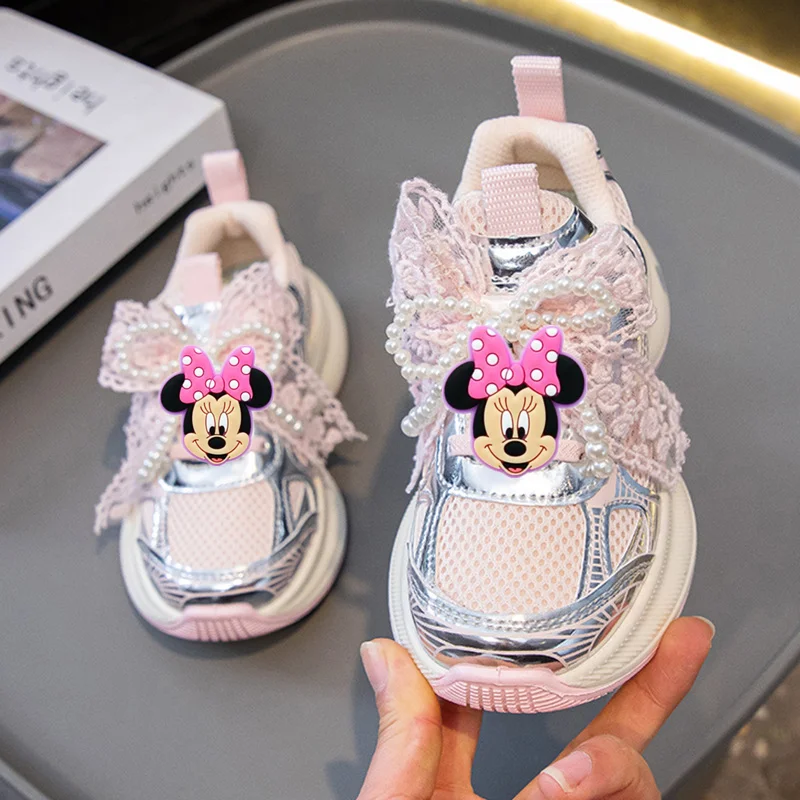 

Disney Casual Shoes Mesh Breathable Sneaker Mickey Mouse Boys Girls New Spring and Autumn Toddler Shoes Soft Sole Sneakers