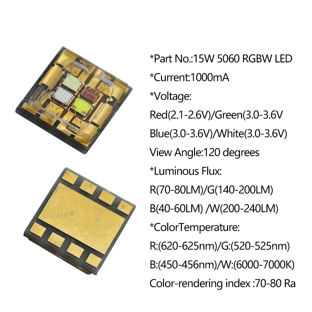 1-10 قطعة LED 5060 RGBW عالية الطاقة 15 واط مصلحة الارصاد الجوية 5060 4in1 رقاقة مصدر الخرز للمرحلة تتحرك اللون غسل تحت الماء سيارة ضوء مصباح التوقف