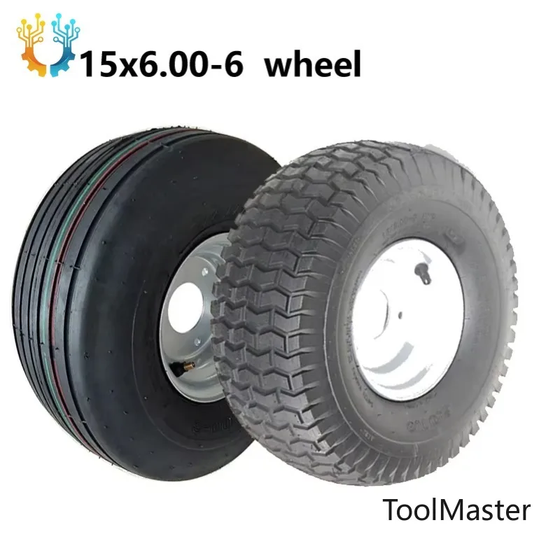 【2026】15X6.00-6-inch Vacuum Tire Suitable For Small Four-wheel Beach Motorcycle Modification Car Lawn Mower Go Kart