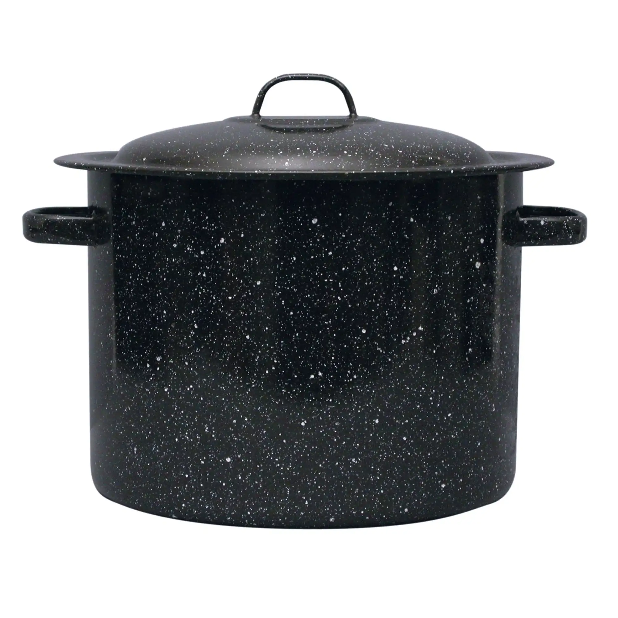 12-Quart Stock Pot - Speckled Dishwasher Safe, Black, Nonstick