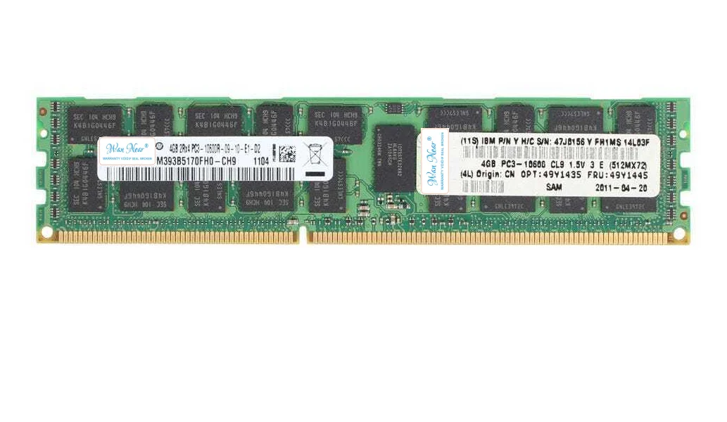 

Для 4GB PC3-10600R ECC Server 49Y1435 49Y1445