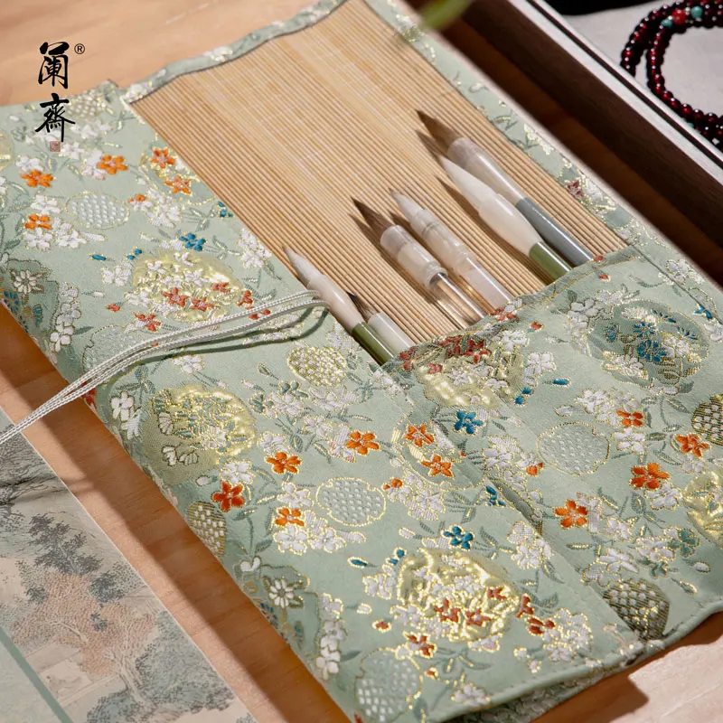 traditional-chinese-style-calligraphy-brush-curtain-roll-up-pen-wrap-portable-ink-brush-storage-bag-sumi-painting-art-tool-case