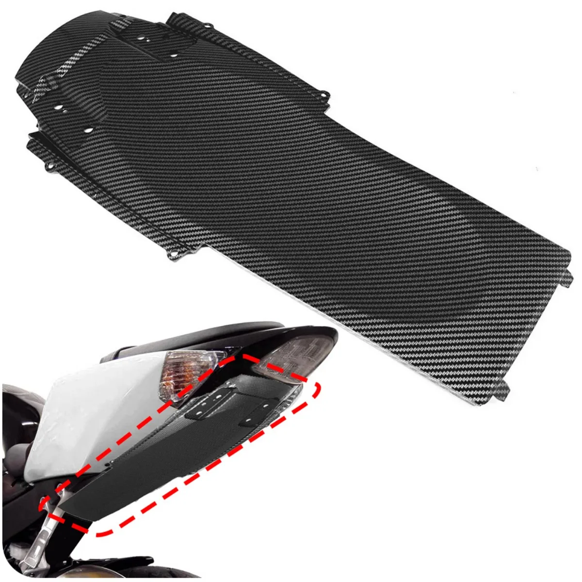 

Carbon Fiber Pattern Bottom Tail Fairing Panel Cowl Cover for suzuki gsxr1000 gsx-r 1000 gsx-r1000 gsx r1000 K9 L1 L6 2007 08