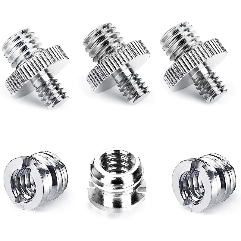 

1/4 Inch Male To 3/8 Inch Female Tripod Adapter Mount Screws, 3/8-1/4 Thread Screw for Camera/Tripod/Monopod/Light Stand