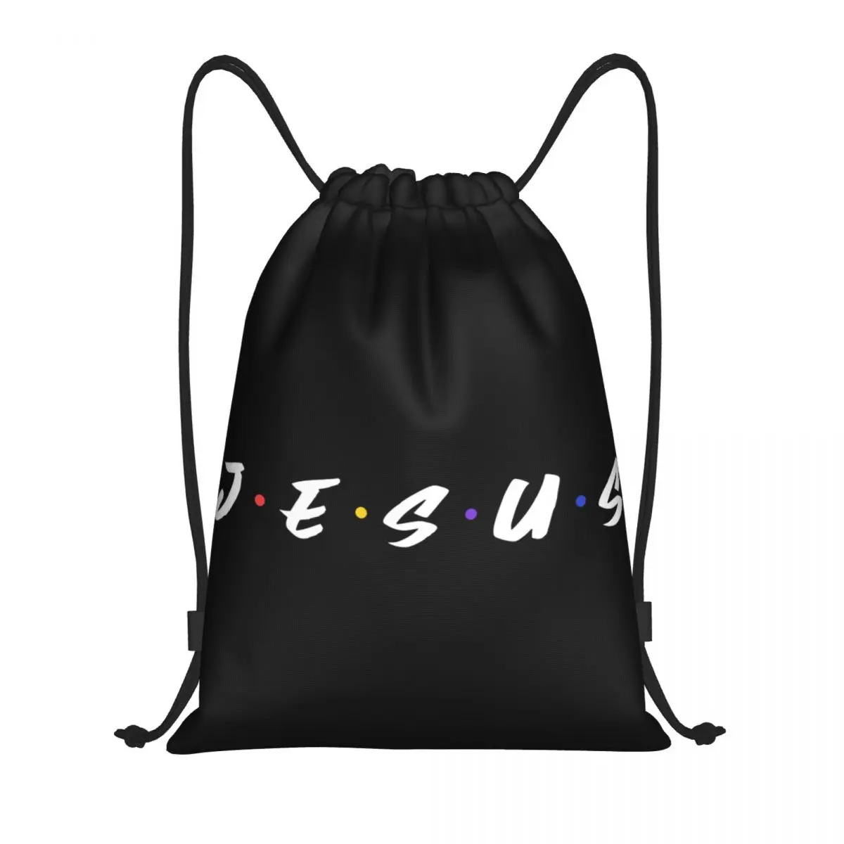 Jesus Christian drawstring BAG ผู้หญิงผู้ชายกีฬาพับได้ Sackpack religious Faith กระเป๋าเป้สำหรับช้อปปิ้ง