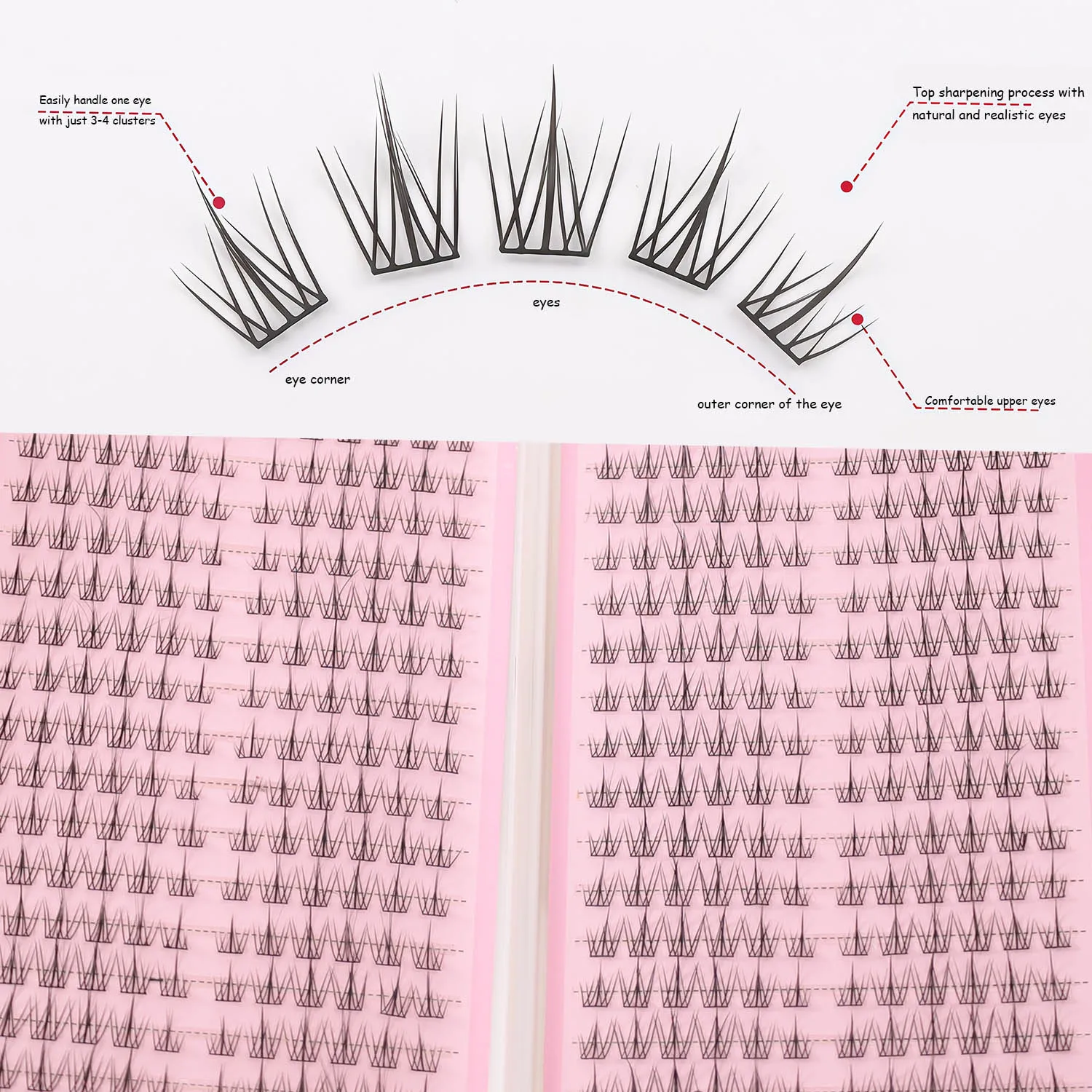 384 High-Capacity Sun-Style Lazy Natural Fake Eyelashes/Mascara Beginner-Friendly Pure Lustful Sunflower Demon Simulation