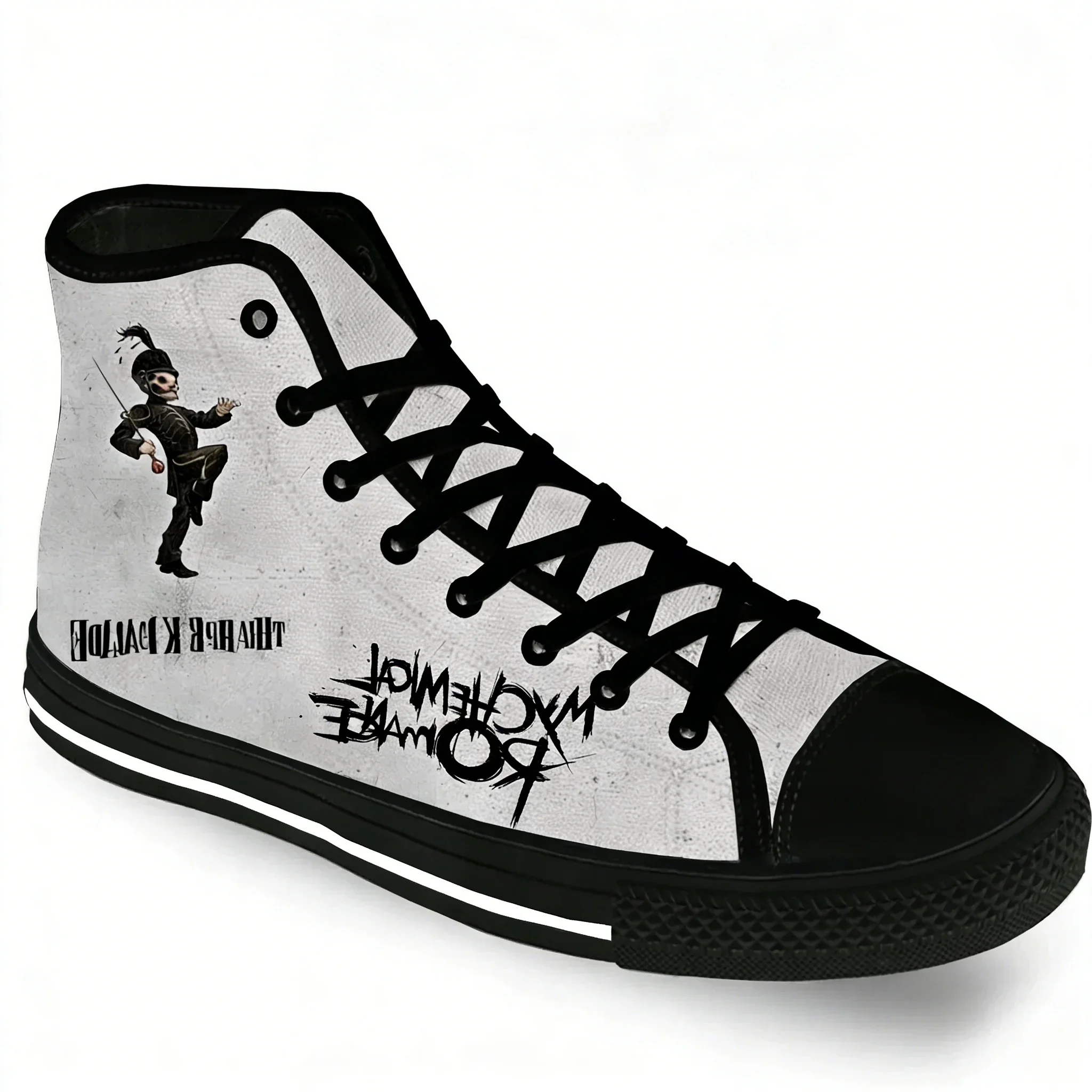 

Модные кроссовки My Chemical Romance MCR Rock Band с 3D-принтом, высокие, из дышащего холста, для мужчин, женщин и подростков