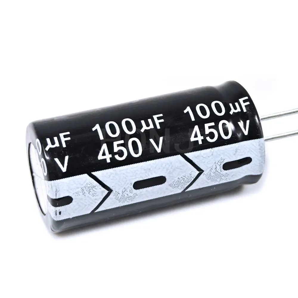 2 piezas ​ ​ 100uF 450V 100MFD 450 voltios 18*35mm condensador electrolítico de aluminio Radial 100mf450v 100uf450v 450v100mf 450v100uf ±20% ​ ​