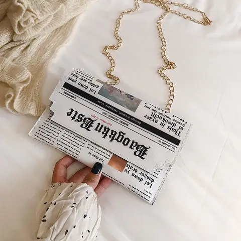 Bolso bandolera Joker para Mujer, Bolso de hombro con cadena, personalidad, moda, pequeño, cuadrado, periódico, bolsas de diseño, venta al por mayor, Bolso de Mujer