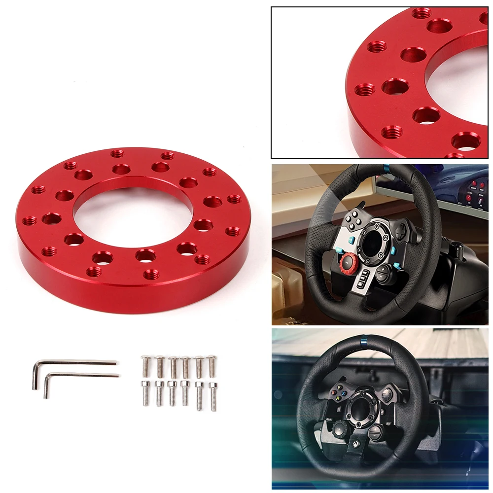 MUGE-Adaptador de 24 agujeros para Logitech G27 G25 PCD, placa adaptadora para volante de juego de coche de carreras, modificación de 70MM, QR036,