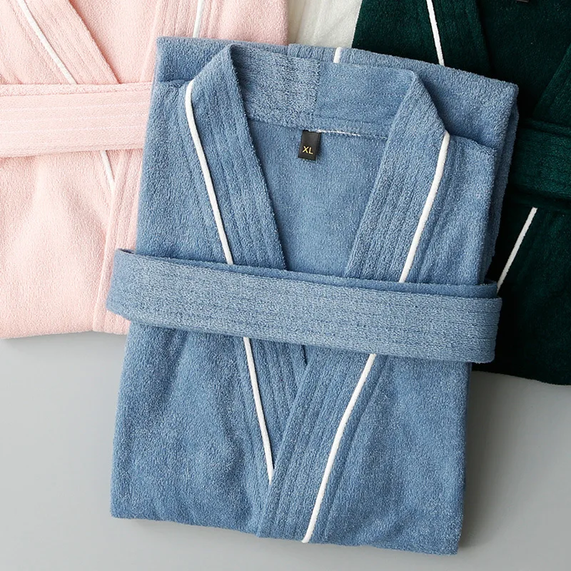 

Большой размер, махровое полотенце, халат, кимоно, халат с короткими рукавами, домашнее платье, одежда для сна для пар, свободная повседневная одежда для дома