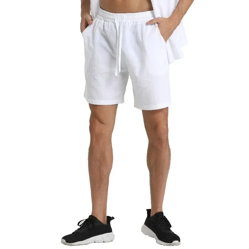

Men's Blend Casual Shorts Loose Fit Drawstring Waist Summer Beach Shorts with Pockets