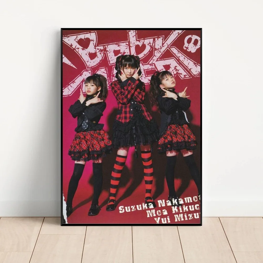 Babymetal-日本の天使のグループのポスター、クラフトクラブバーペーパー、ヴィンテージポスター、壁の芸術の絵画、寝室の学習ステッカー