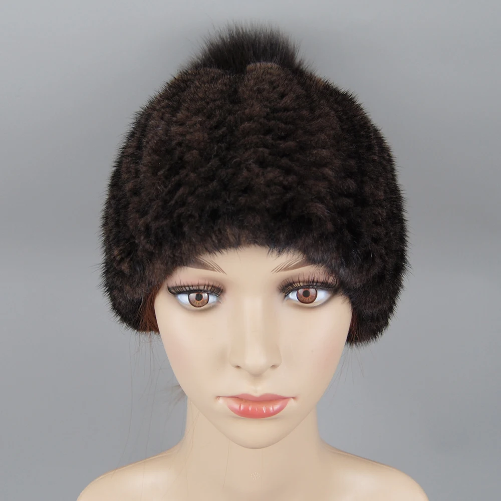 2026 New Hat Wholesale Bonnets Fashion For Female Fur Mink Fur Hats Women Solid Color Winter Warm Hat Women Real Fur Beanie Hat