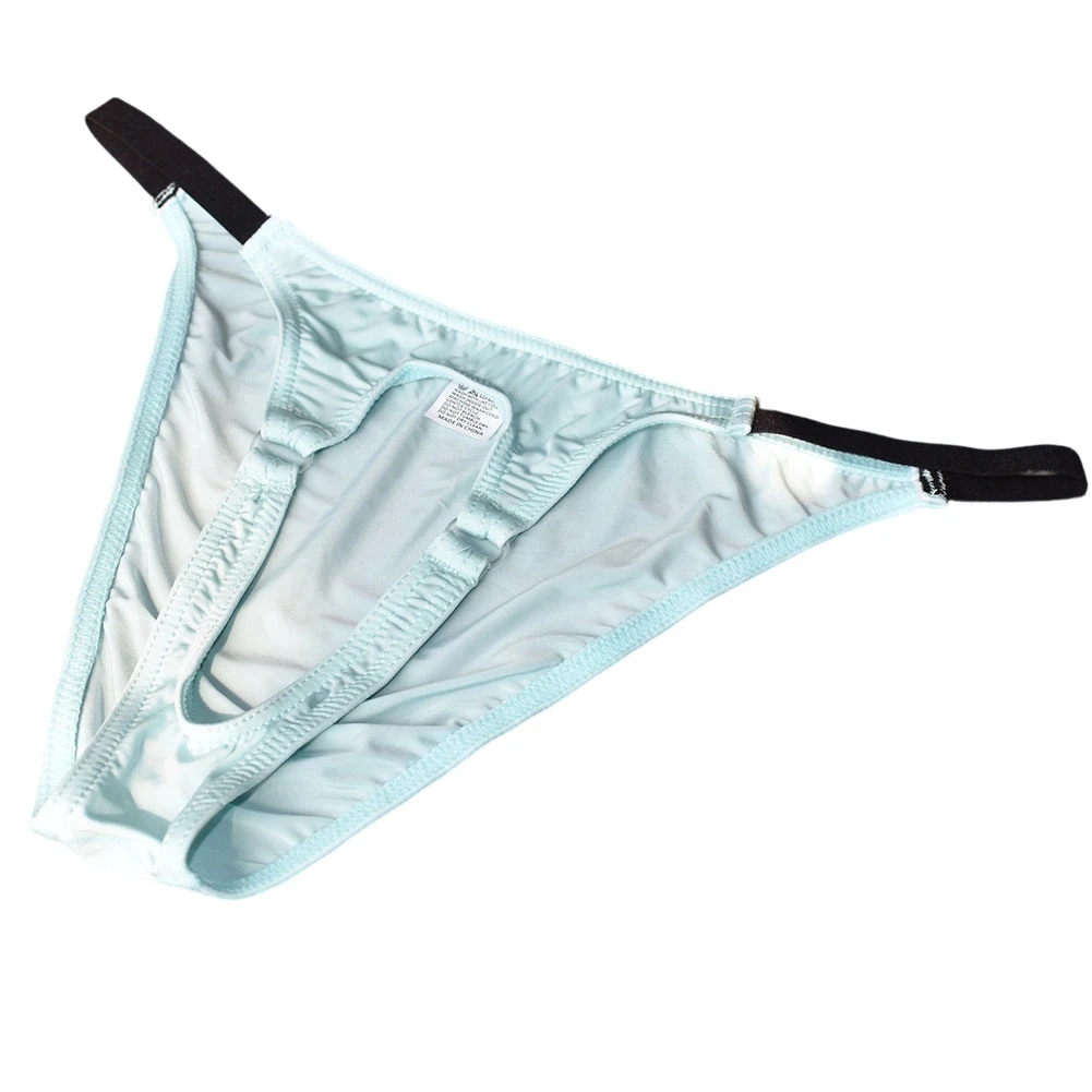Men's Ice Silk Low Waist Hollow Out Briefs No Cover Underpants Elastic Underwear Polyamide Spandex Blend for Mobility