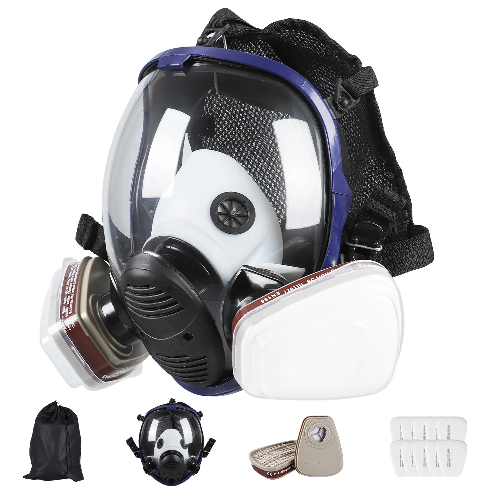 

Gas mask, full face cover, silicone welding, fire protection, dust spraying, chemical industry decoration, dust prevention, labo