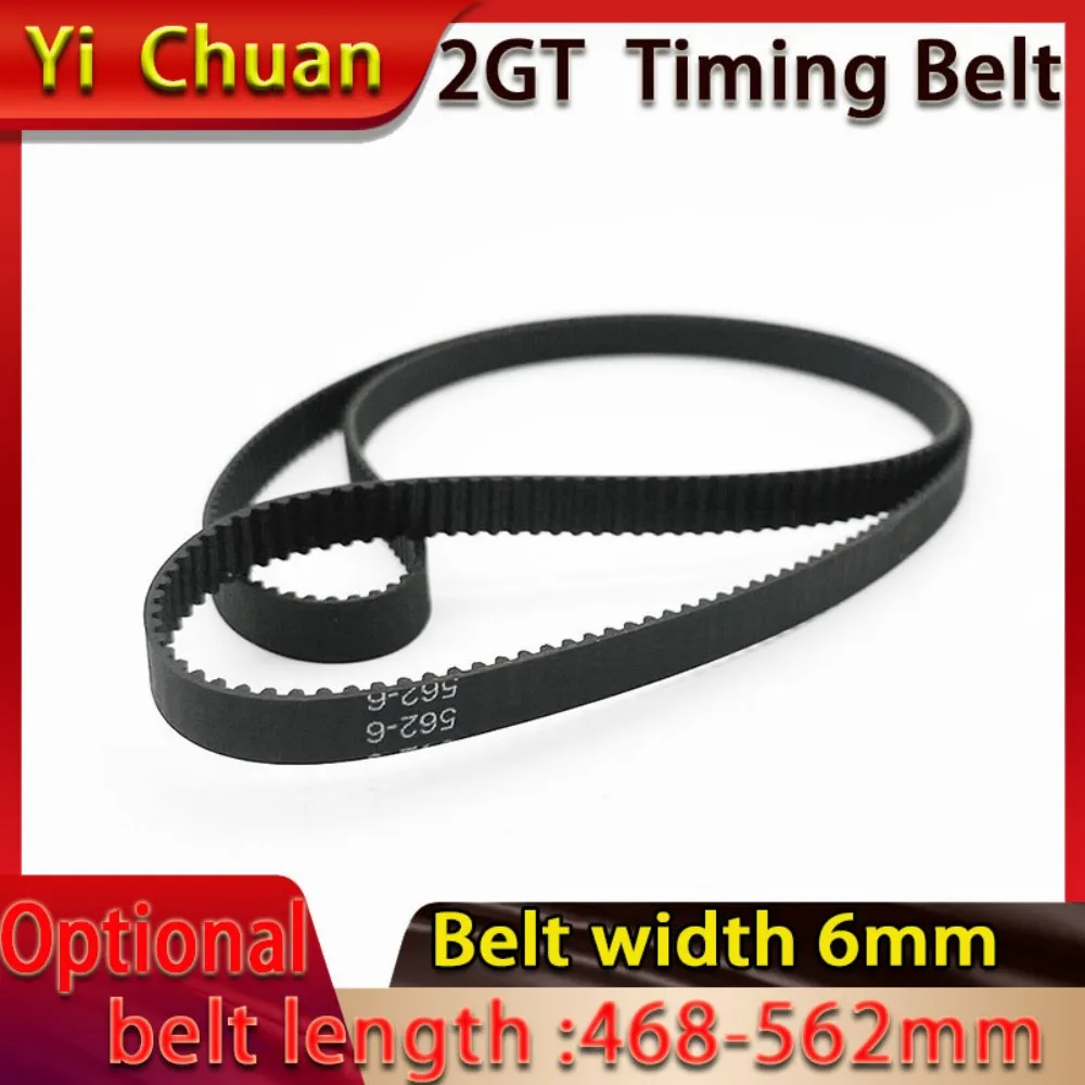 

3D Printer Accessories 2GT Rubber Annular Synchronous Belt Perimeter：468-562mm GT2 Tooth Pitch 2mm Belt Width 6mm 2M