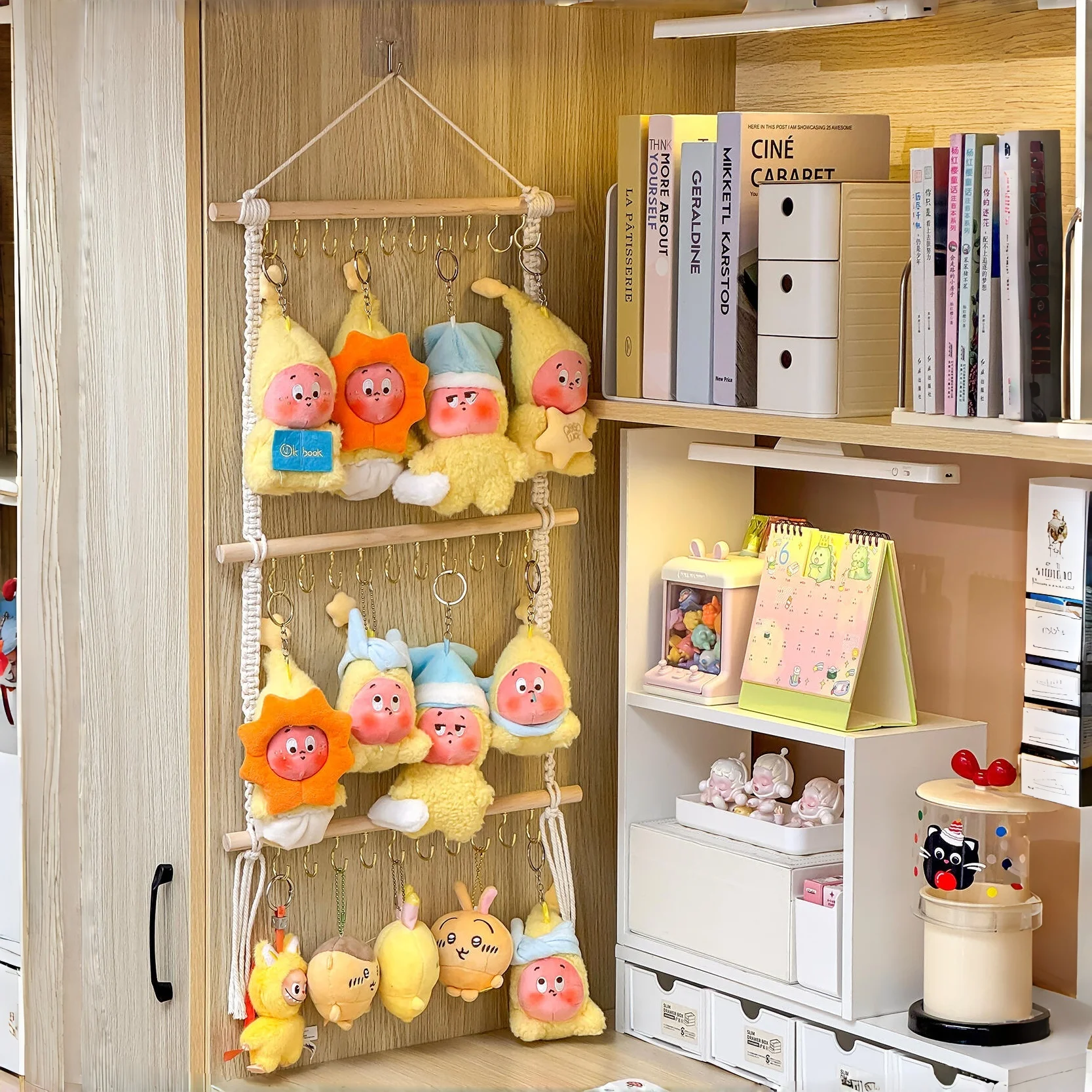 

Star Man Pendant Display Stand Bubble Monster Series Enamel Doll Storage Wonder Toy Figure owcase Storage Organizer