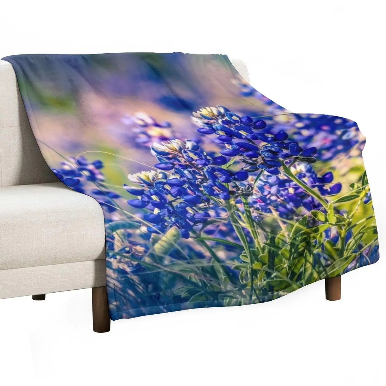 

Texas Bluebonnets Throw Blanket For Sofa Thin Vintage Baby Blankets For Sofas Blankets