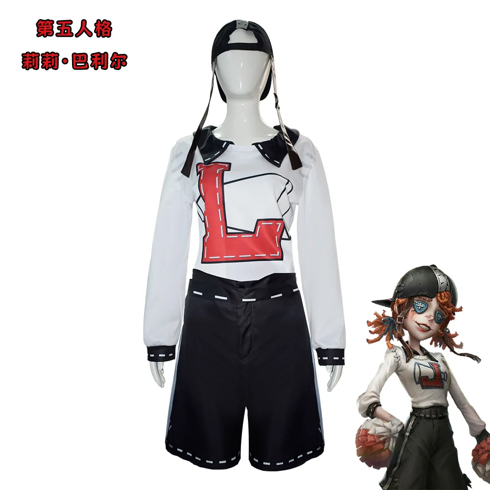 Cosplay Popular Game Identity V Cos Survivors Cos Cheerleader Cheerleading Game Halloween Ball Role-playing Costume Top Shorts