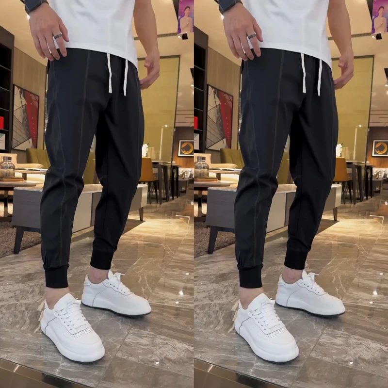 

ACMEOSTUDO Summer Thin Leg Lengthening Casual Pants Men's Versatile Comfortable Teenagers Long Trousers Trendy Korean Sle