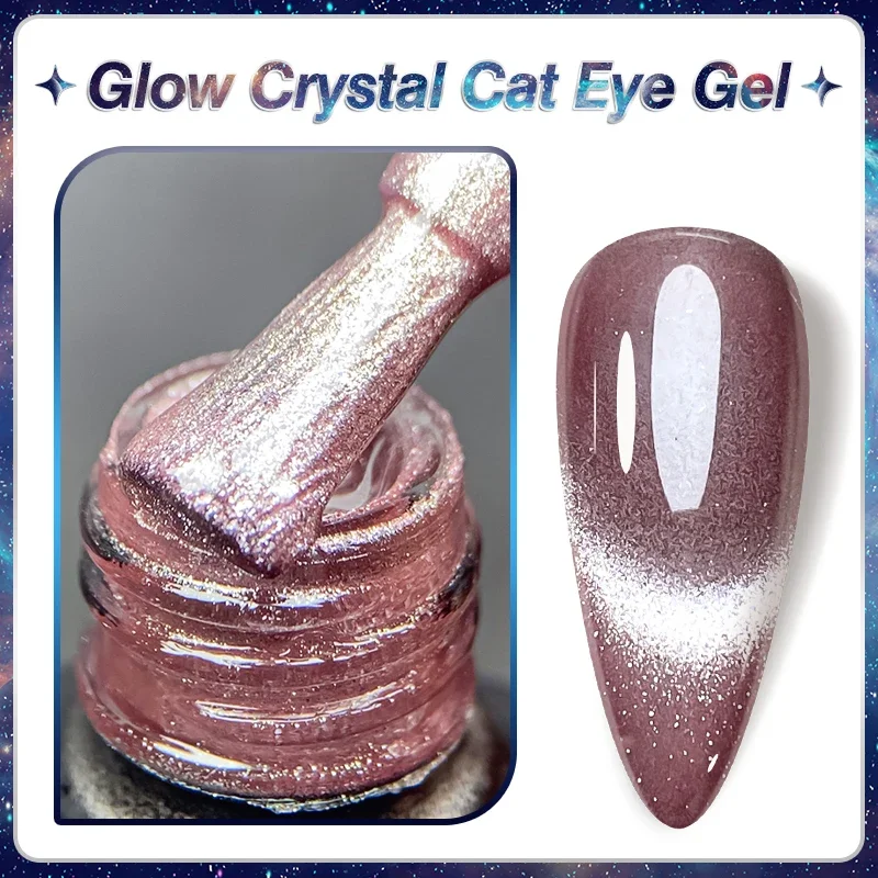 New Cat Eye Gel Polish Glow in The Dark Glitter Gel Nail Polish Base Coat Flash Soak Off UV/LED Shining Varnish Nail Art Tools