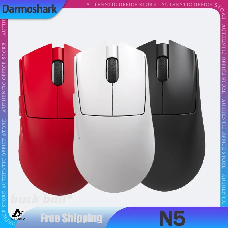 

NEW Darmoshark N5 Gaming Mouse 3mode 2.4G Bluetooth Wireless Mouse Paw3395 Rgb Light Mouse Gamer Mice Lightweight 8k Mouse Gifts