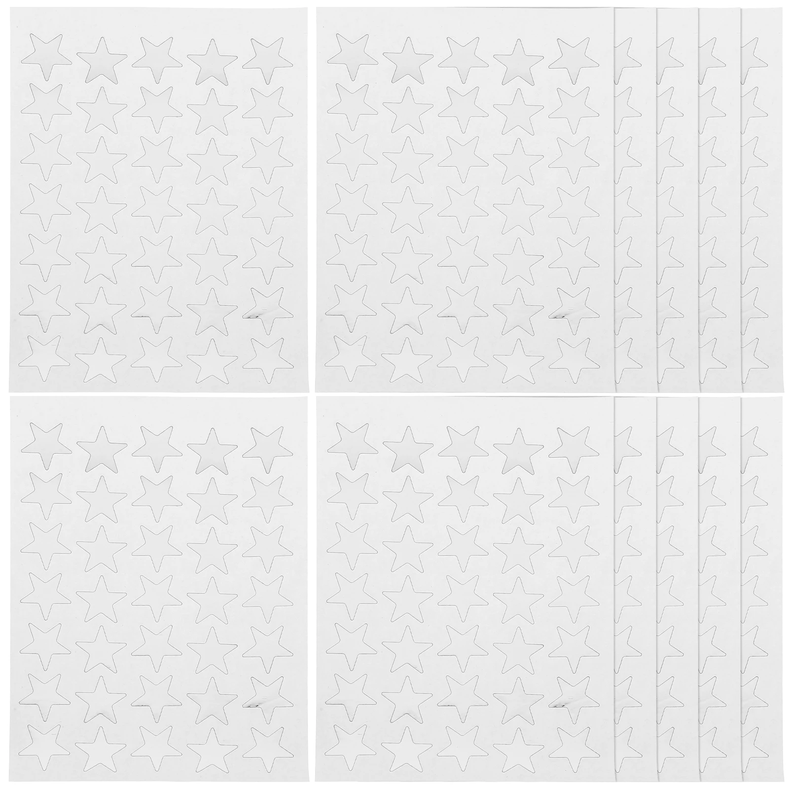 

2 Bags 20 Sheets Pentagram Shaped Self Adhesive Stickers PVC Labels Transparent Erasable Classification Delicate Kindergarten