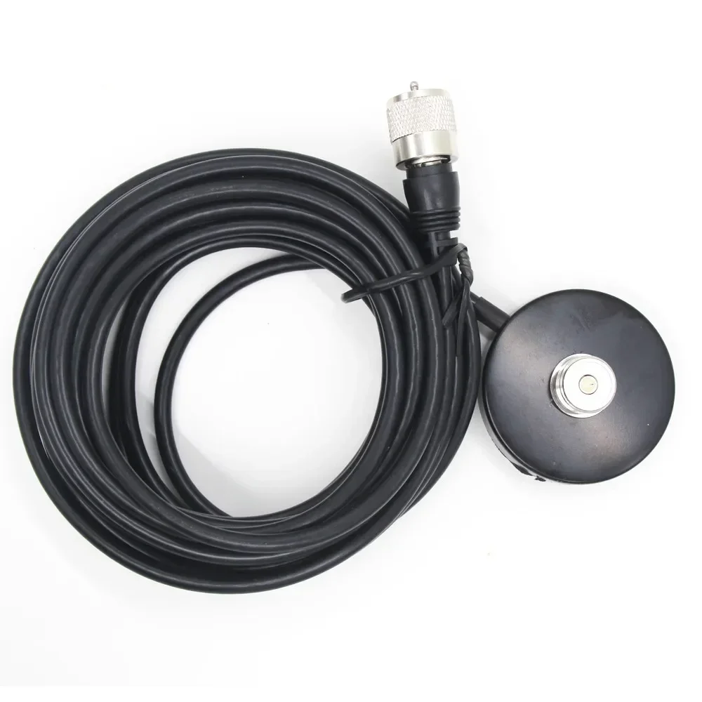 

MB60 PL259 5M UHF Male Car Mobile Antenna Coax Cable MINI Magnetic Base for QYT KT-7900D BAOJIE BJ-218 Walkie Talkie