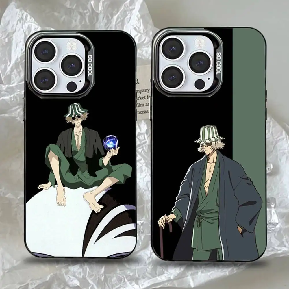 

Kisuke Urahara Bleach Anime Phone Case For iPhone 16,15,14,13,12,11,Pro,Max,Plus,Mini,XS,SE Anti Fall Black Matte Hard Bumper