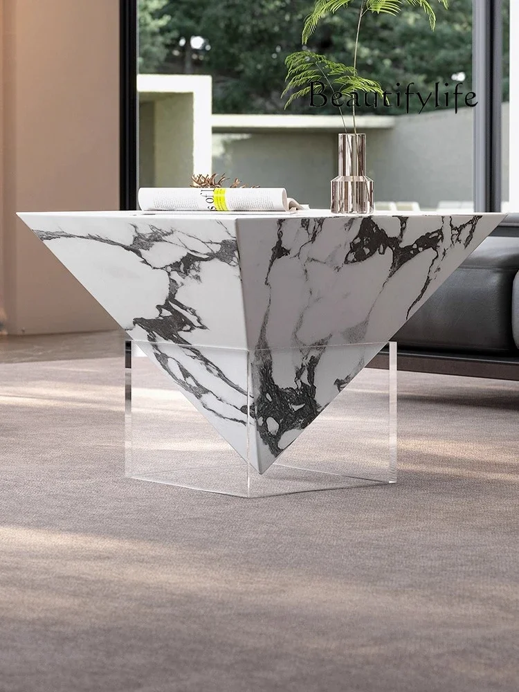 

N Artistic small coffee table Italian minimalist high-end suspension creative high-end living room new light luxury high